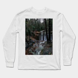 Waterfall in Greek Forest Long Sleeve T-Shirt